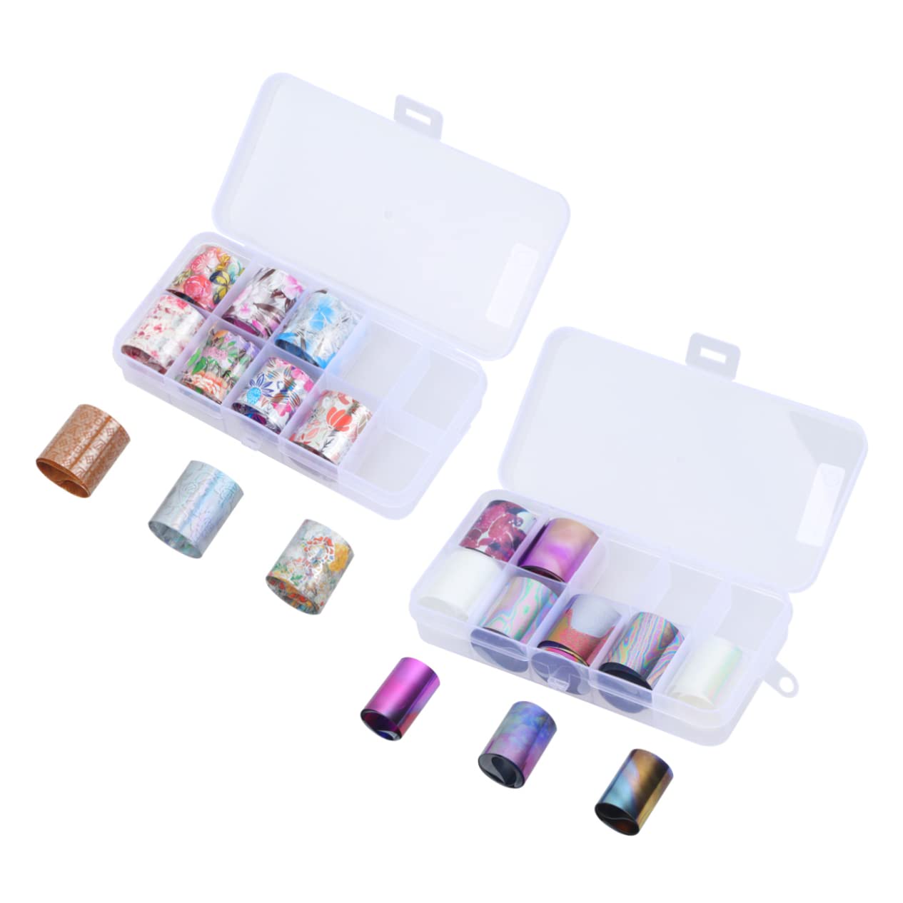 2 Set Adesivi Per Unghie Decorazioni Per Nail Art Con Design Unici Facili Applicare E Rimuovere Set Per Manicure E Pedicure Per Domestico 50 * 2