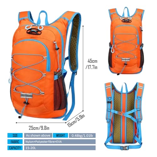 Mochila Deportiva Ligera para Ciclismo Naranja miniatura 3