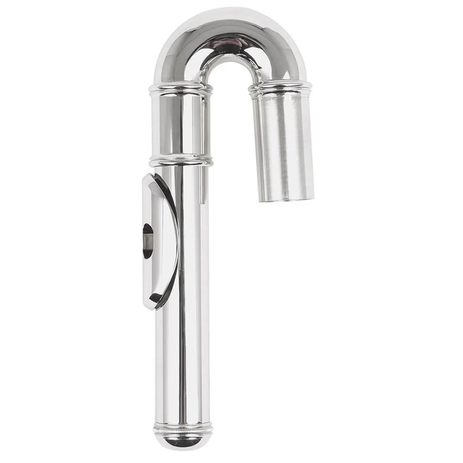 Flauta Principiantes Boquilla de flauta profesional de latón blanco niquelado con curvatura para instrumentos de viento madera adecuada para principiantes