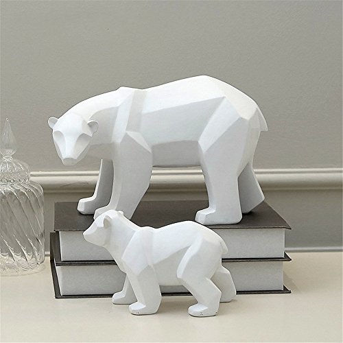 Ours polaire blanc sculpture abstraite pour décorer un bureau - 5