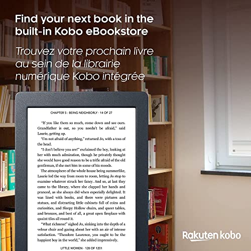 Kobo N306-KU-BK-K-EP, Nia / eReader / Touchscreen antiriflesso da 6" / Luminosità regolabile / Sottile e leggero / eBook / WiFi / 8GB di archiviazione / Tecnologia Carta E Ink / Nero - Image 3