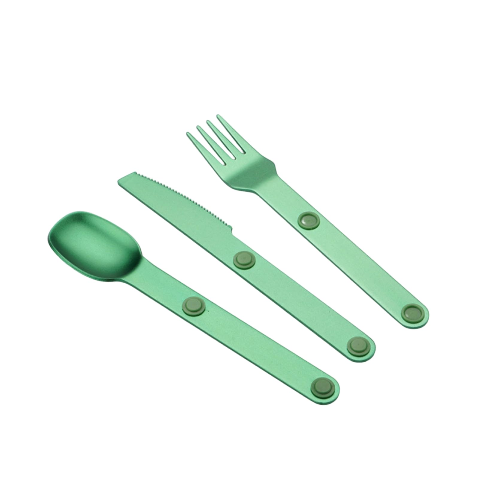 Uqezagpa Aluminum Cutlery 3 Piece Utensil Set Fork Spoon for Travel Hiking Dishwasher Friendly Utensils