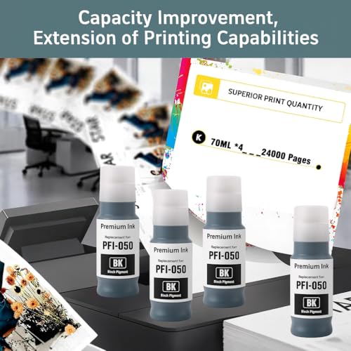 Image of KOSH PFI-050 Refill Ink Compatible for imagePROGRAF TC-20 TC-20M Ink Tank Printers