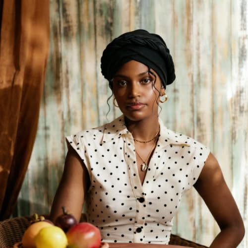 Image of DRESHOW Turban Pre-Tied Twisted Hat Thread African Head Wraps for Black Women Chemo Cancer Cap Braid Hair Cover