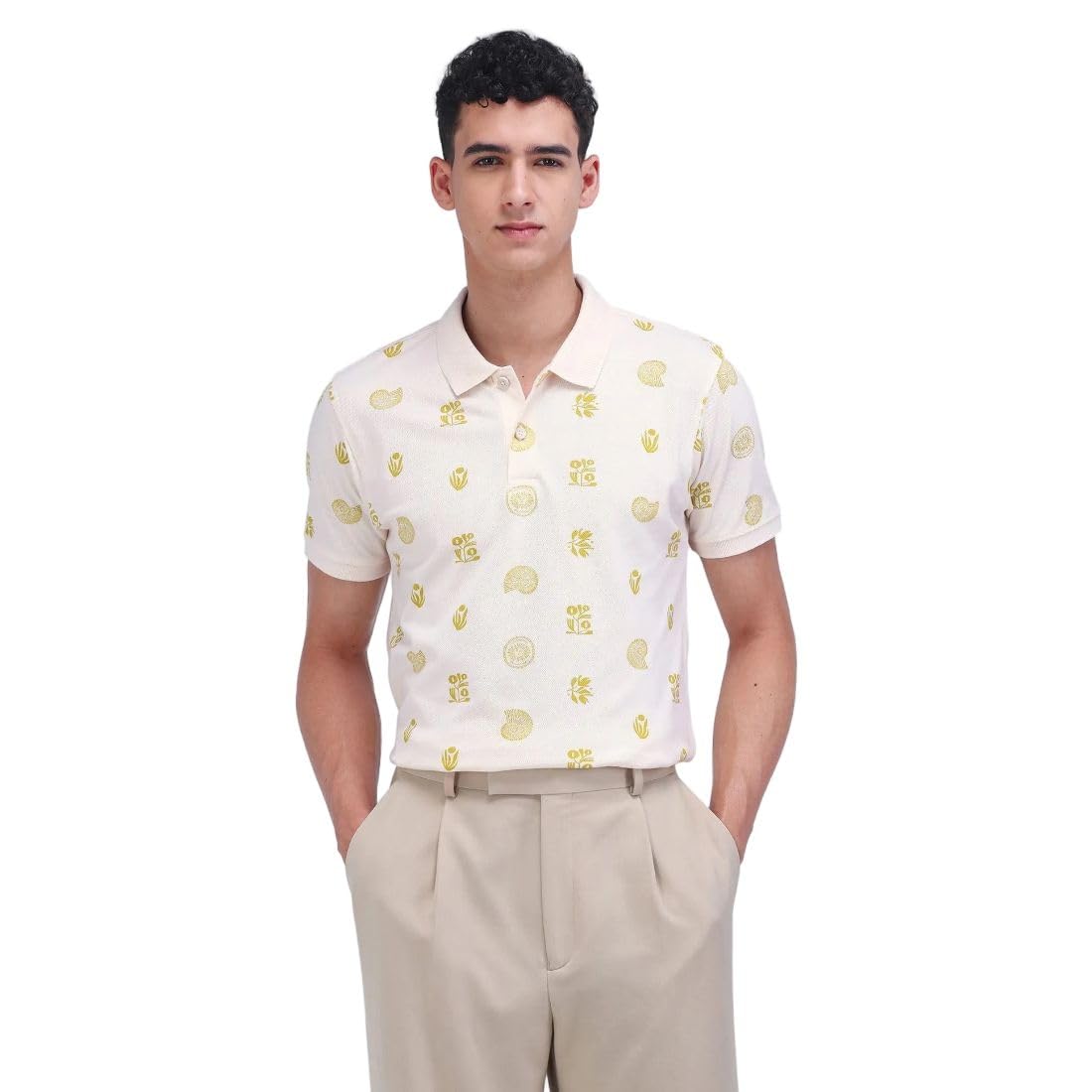 flying machine Men's Regular Fit Polo T-Shirt | Printed Pattern-picture-25