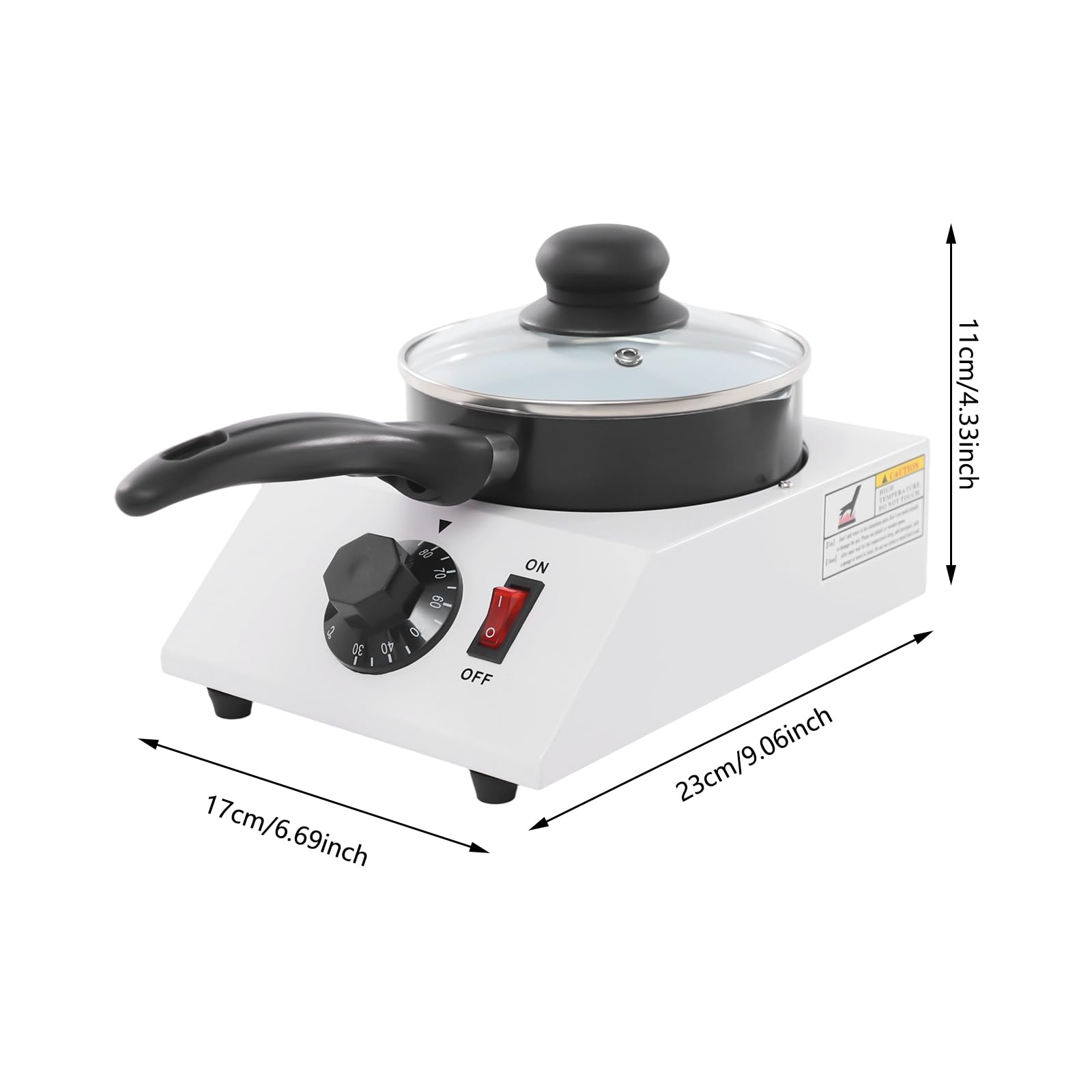 Fondeur de chocolat électrique, 40W chocolat fondant pot tempérant outil de cuisine Machine à fondre chaude 23 x 17 x 11 cm