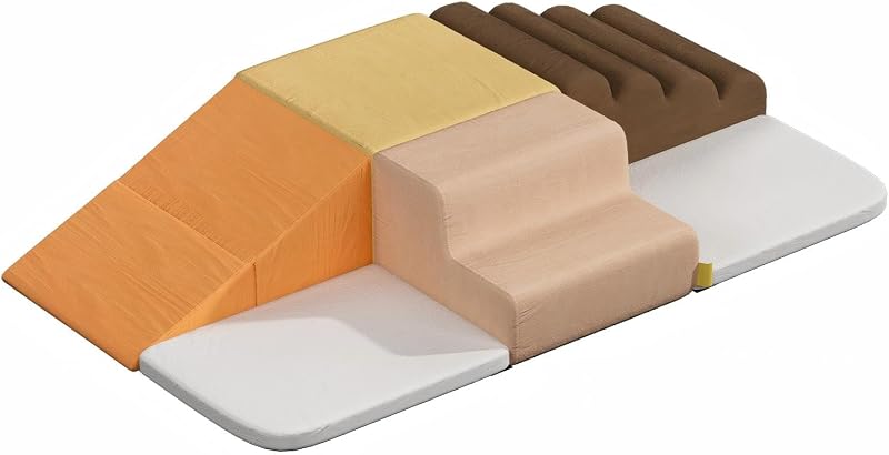 BanaSuper Puha Habos Játékszett Gyerekeknek, Csúszásmentes Kockarendszer Kisgyermekeknek, Moduláris Mozgásfejlesztő Játék
