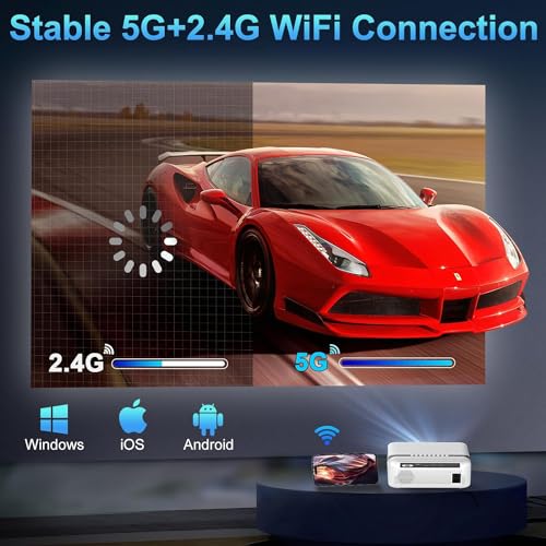 Image of TOPTRO MegaPix Projector for Home 4K Support, Native Full HD Projector 7000 Lumen 6D Keystone Android WiFi Bluetooth YouTube Netflix Primevideo Hotstar & Other Apps Portable Projector 200inch Screen