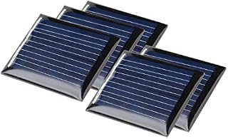 sourcingmap 5Pcs 2V 60mA Poly Mini Solar Cell Panel Module DIY for Light Toys Charger 30mm x 36mm