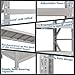 espidoo Heavy Duty Garage Storage Shelves: Adjustable Iron Shelving Unit - 500lb Capacity for Tools & Organizing - Garage Basement & Workspace Storage Solution