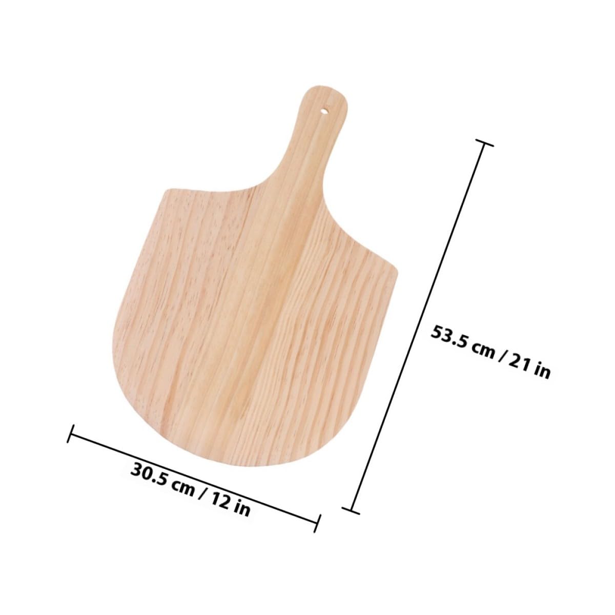 IMIKEYA Pelle à Pizza Pain Fromage pour en Bois Beige avec Manche Facile à Saisir et Déplacer, Planche à Découper pour Pain et Fromage, Plateau de Service Cuisine et Pâtisserie