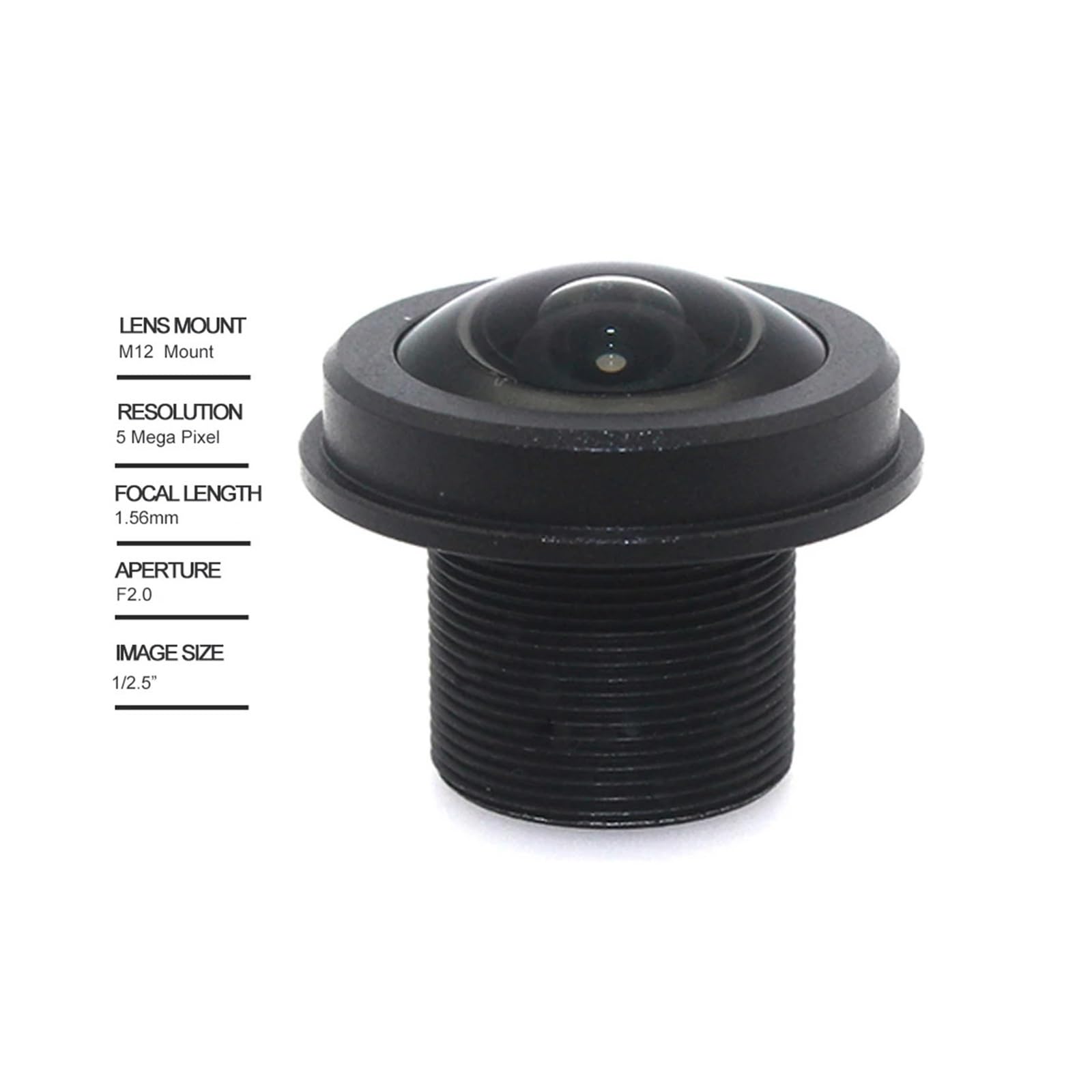 Fish Eye Lens 5 Mega Pixel 1.56mm F2.0 1/2.5
