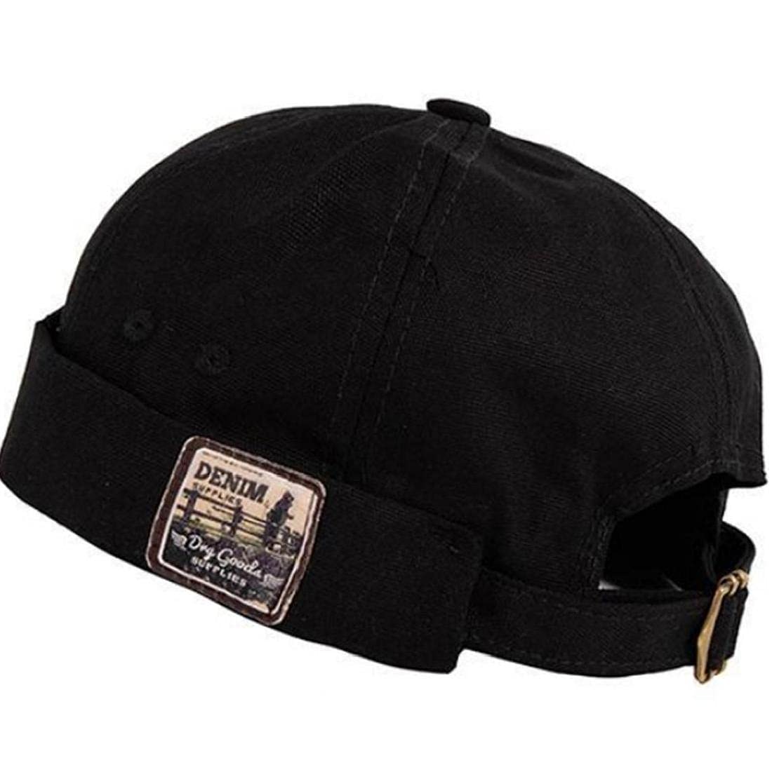 TOSSPER Men Fashion Docker Cap Retro Worker Sailor Skullcap Women Beanie Hats Summer Visor Bucket Cap Brimless Bonnet
