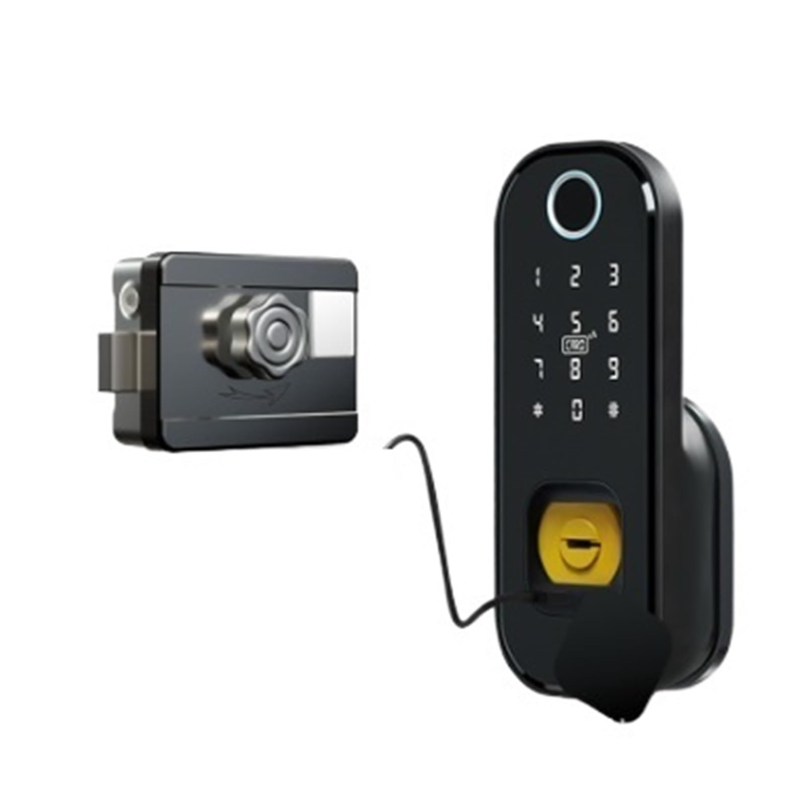 cerradura de puerta inteligente, Smart Lock', Contraseña Digital Impermeable Del Hogar De La Huella Dactilar Puerta Para Seguridad Hotel Para El Frente
