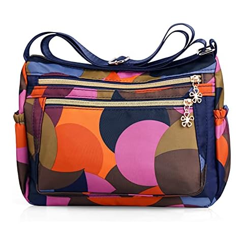 NOTAG Nylon Purses Lightweight Shoulder Bags Multipockets Crossbody Handbags with Adjustable Shoulder Strap (JH) Cover