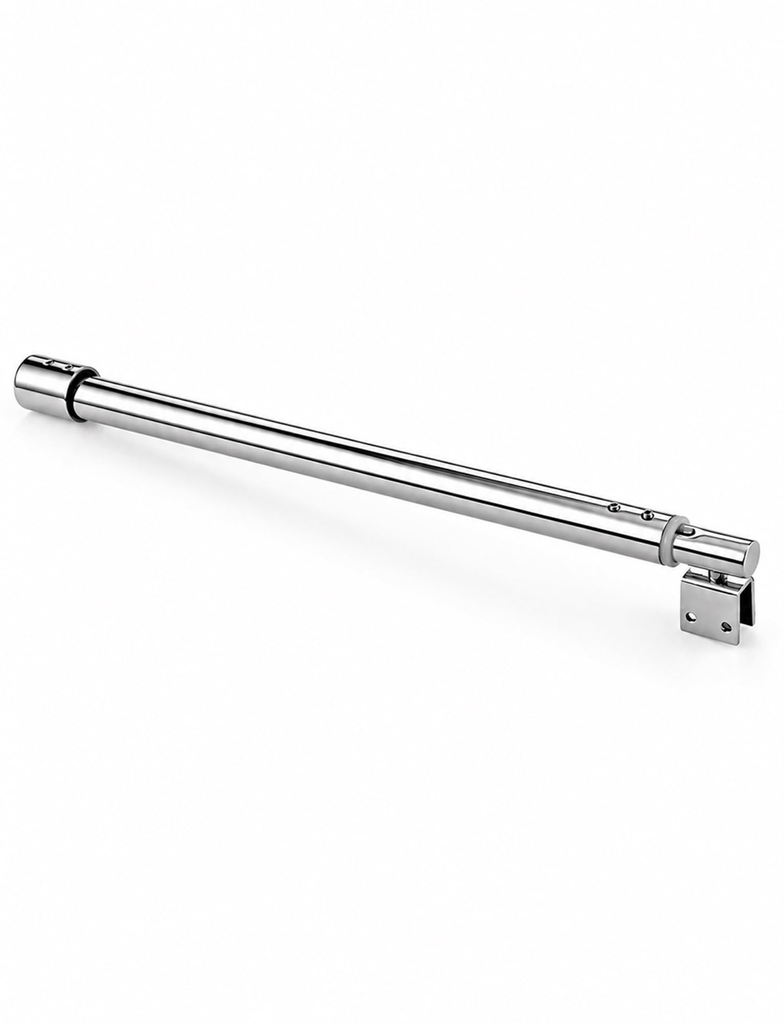 Asta telescopica in acciaio inox 300–500 mm, morsetto rotante 360° | Barra regolabile per vetro doccia 8–12 mm, per pareti walk-in senza telaio(B,300-500 mm)
