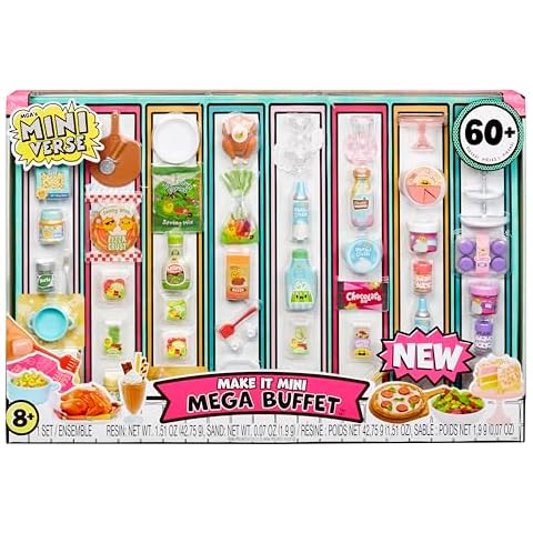 MGA's Miniverse Make It Mini Mega Buffet, Mini Collectibles, DIY, Resin Play, Replica Foods, NOT Edible, Collectors, 8+ Cover