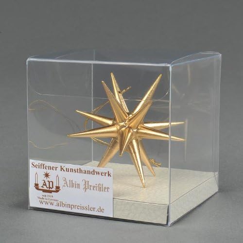 Tree Ornament - Christmas Star Gold - 7 cm / 2.8 inch