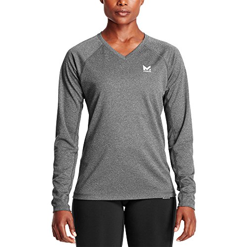 Mission Women's VaporActive Alpha Long Sleeve Shirt, Heather Grey, Medium