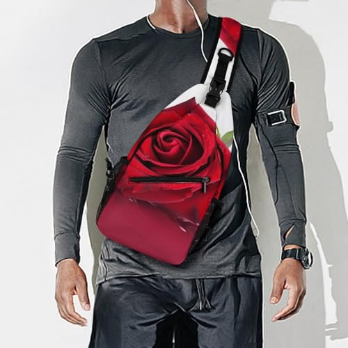 Mochila de hombro blanca tipo sling para senderismo miniatura 7