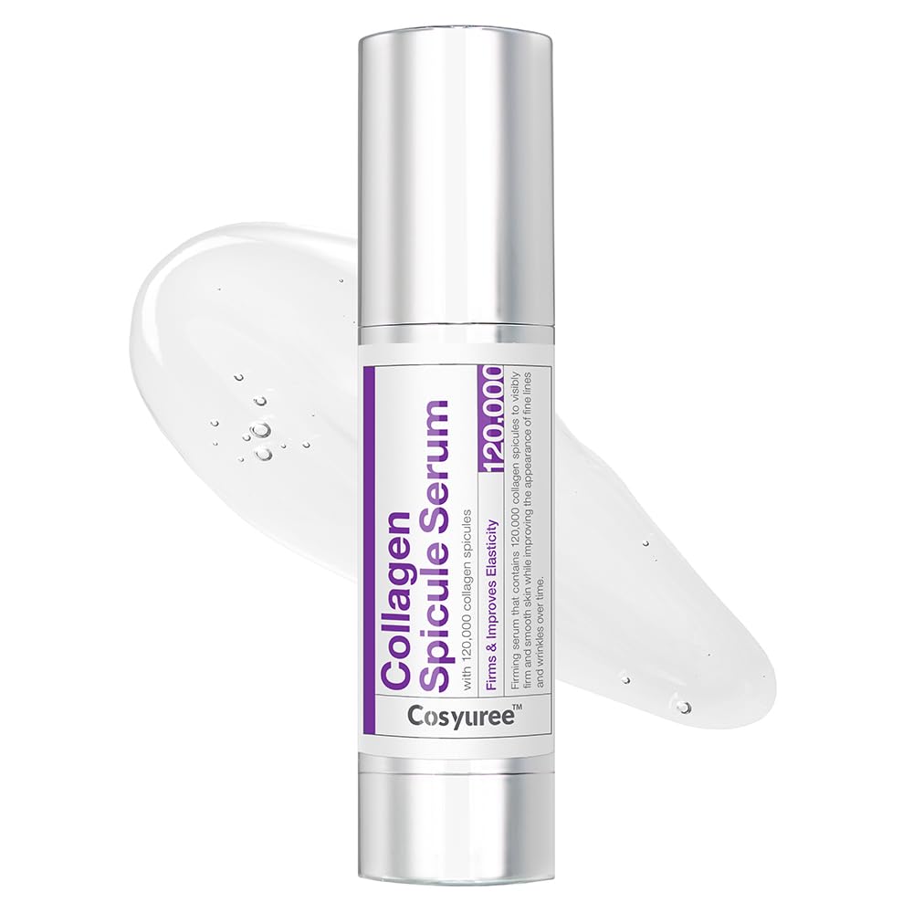 Cosyuree Spicule Collagen Serum | 120,000 Micro Spicules for Glass Skin, Wrinkle Treatment & Hydration | Hyaluronic Acid Anti-Aging Serum (1.69 fl.oz.)