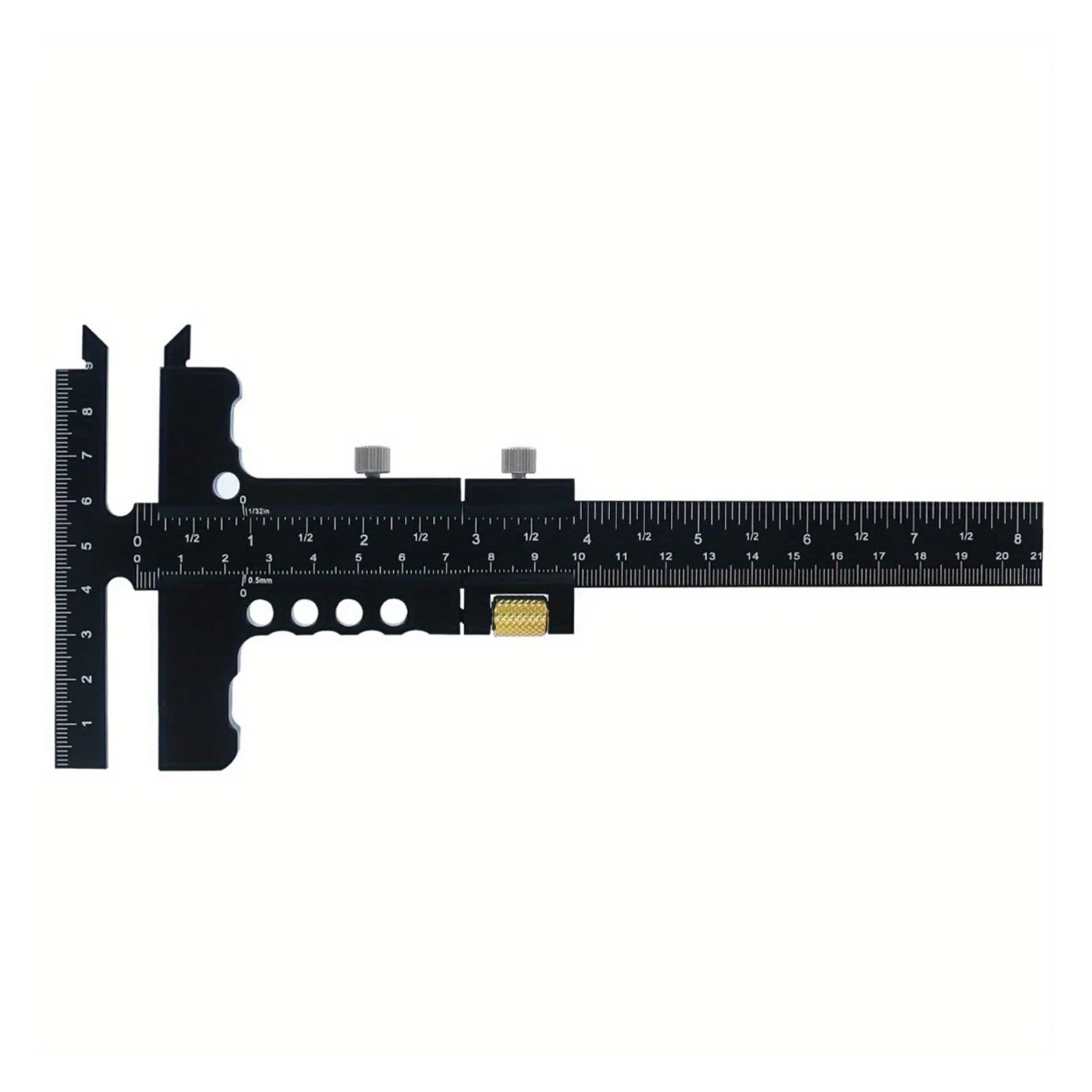 escuadra (herramienta de carpintero) Calibre de trazado for carpintería, calibre de marcado deslizante de aleación de aluminio, herramienta de regla de marco de marcado de medición de trazado cuadrado