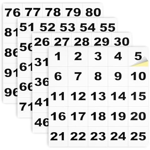 Grevosea Waterproof Number Stickers 1-100 Cover