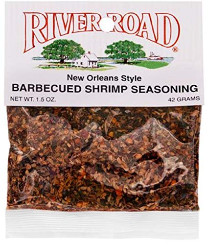 River Road New Orleans Style Barbecued BBQ Shrimp Seasoning, 1.5 Ounce Bag (Seasons Up To 3 Pounds...