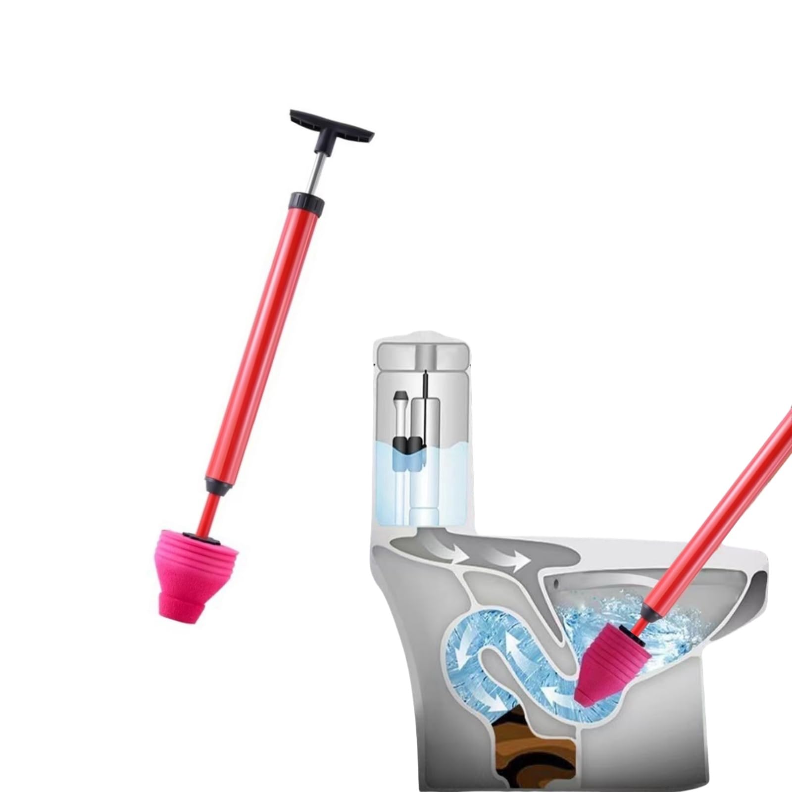 Toilet Unblocker, 2025 New Plunger Toilet Unblocker, Toilet Plungers for Unblocking,Toilet Plunger,Toilet Unblocker Heavy Duty，Drain Unblocker，Toilet Unblocker Tools，Plunger Shower Unblocker.
