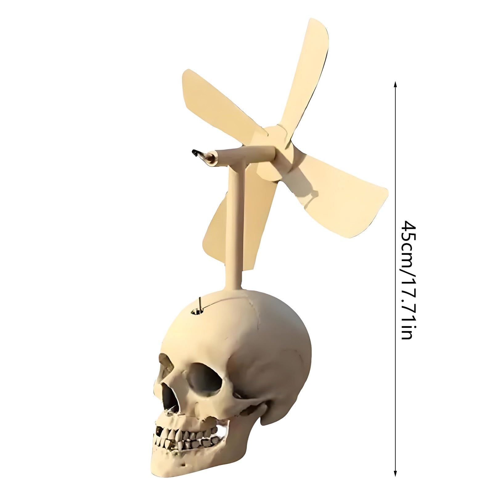 2026 Windmühlen-Garten-Metall-Halloween-Outdoor-Skulptur für Terrasse (White, 45cm)