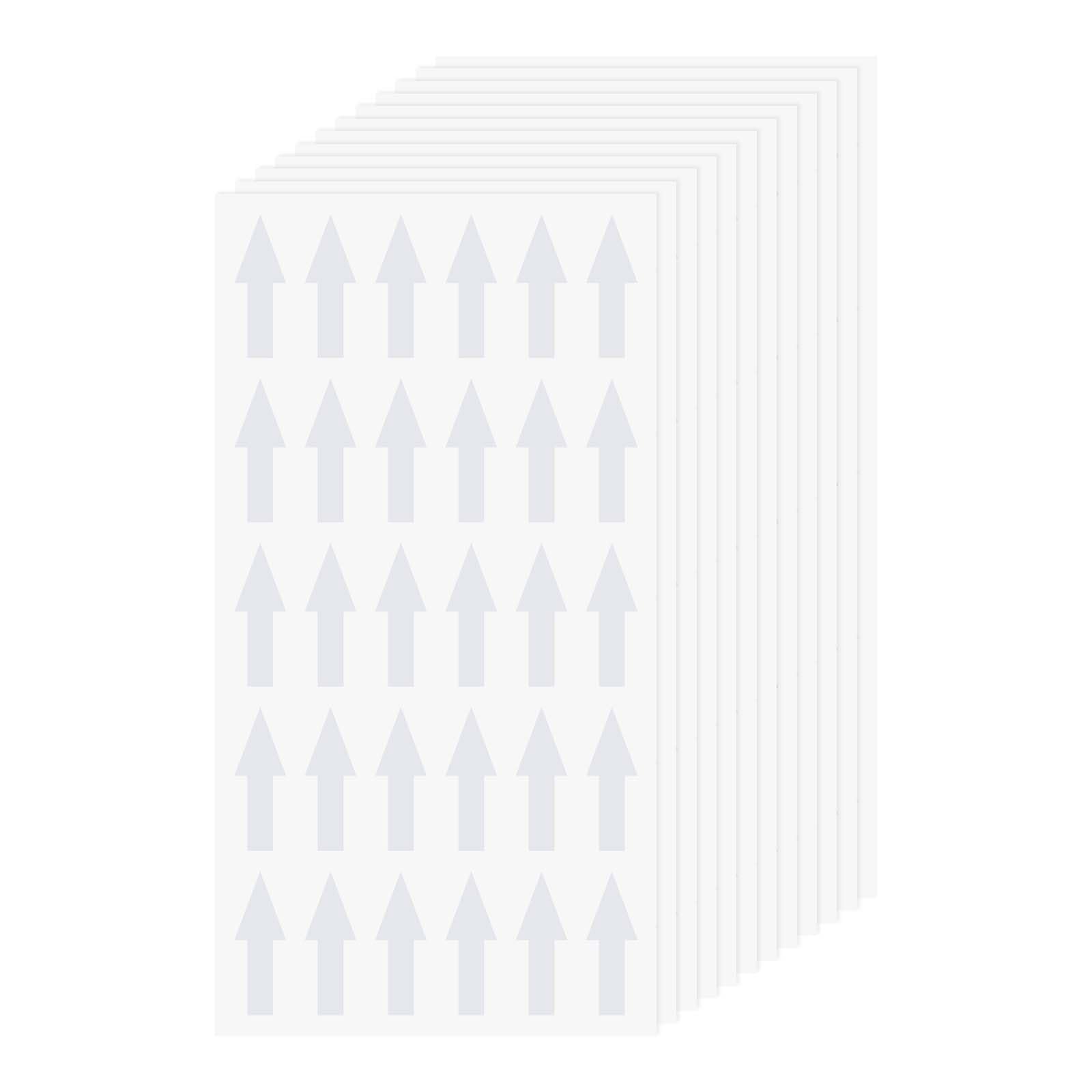 PATIKIL Small Arrow Sticker Labels 3cm x 1cm, 360 Pack Self Adhesive Arrow Sticker Color Coding Sign Decal for Gas Flow Direction Inspection Defect Marking, White