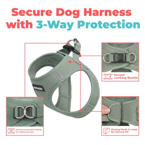 Image of Voyager Step-in Air Dog Vest Harness - Moss Green, X-Small