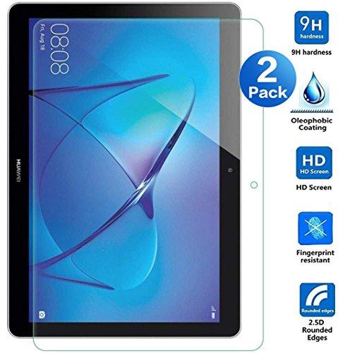 SOCINY [Pack of 2] Huawei MediaPad T3 10.0 (10 Pulgadas) Protector de Pantalla, Protector de Pantalla de Vidrio Templado con dureza 9H para Huawei MediaPad T3 10.0 (pour Huawei MediaPad T3 10.0)