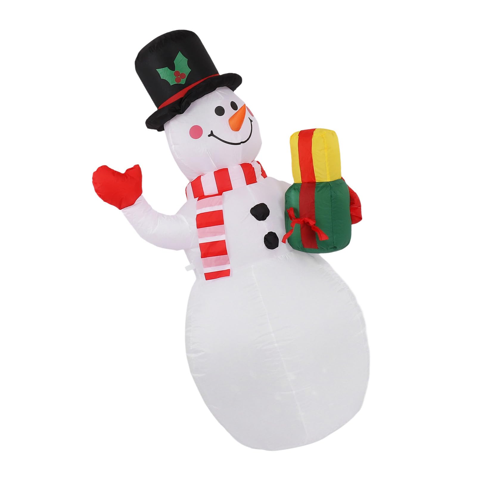 Bonhomme de Neige Gonflable de Noël avec Lumières LED, Décor Extérieur Festif pour Cour, Jardin et Pelouse (Prise UE)