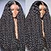 Fadaina 13x6 Deep Wave Lace Front Wigs Human Hair 180 Density, 30 Inch Curly Lace Frontal Wig Human Hair Pre Plucked with Baby Hair (30inch, 13x6 Curly Wig)