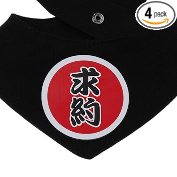 Maxbell Dog Saliva Towel Triangle Bibs Adjustable Collar Pet Neck Decor Black M