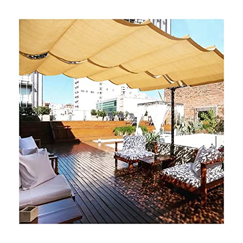 Toldo retráctil, toldo enrollable para exteriores, panel de sombra transpirable, tamaño personalizable (1,6 x 12 m de ancho x 39,3 m de largo) para patio, jardín, terraza