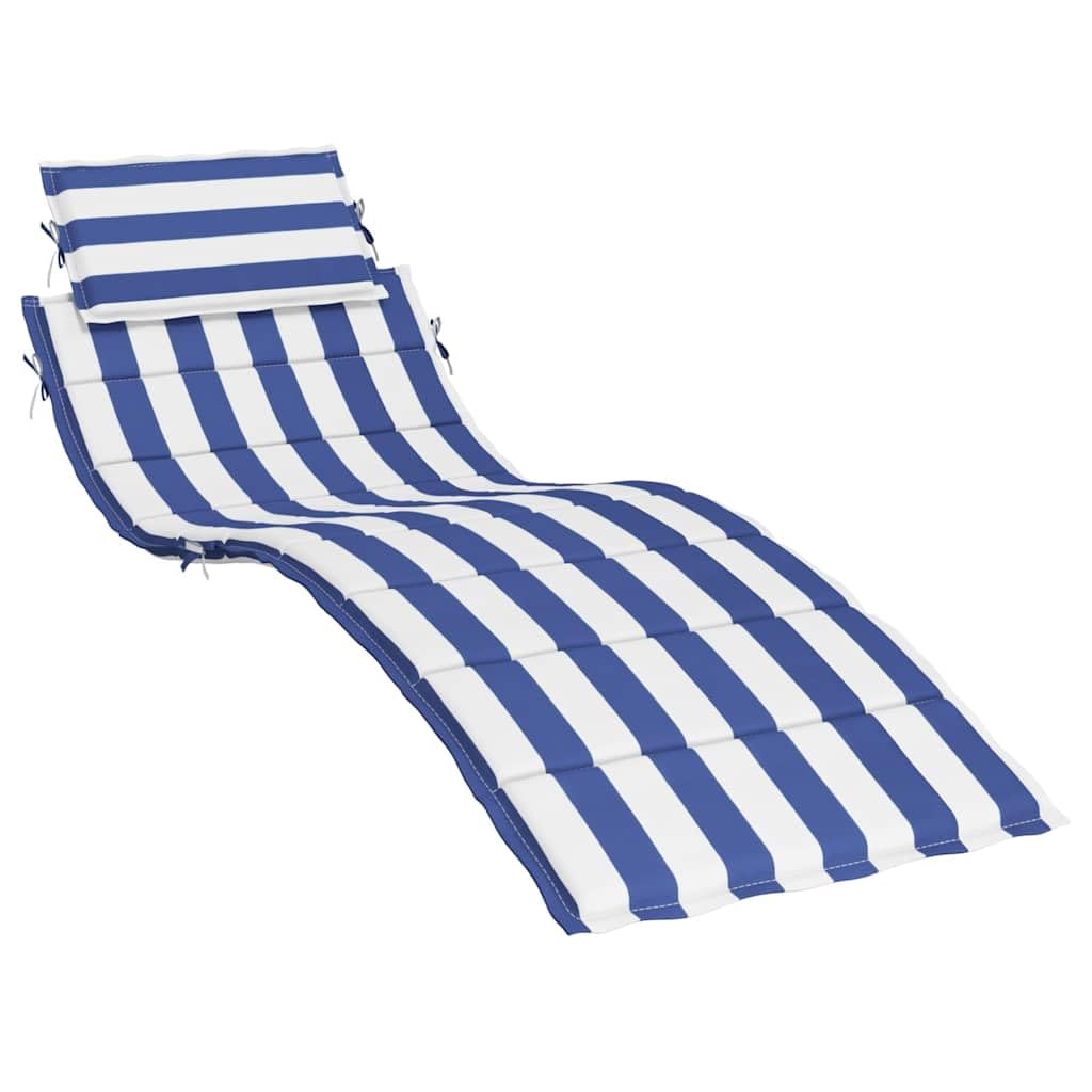 Cuscino per sdraio in tessuto Oxford a righe blu e bianche