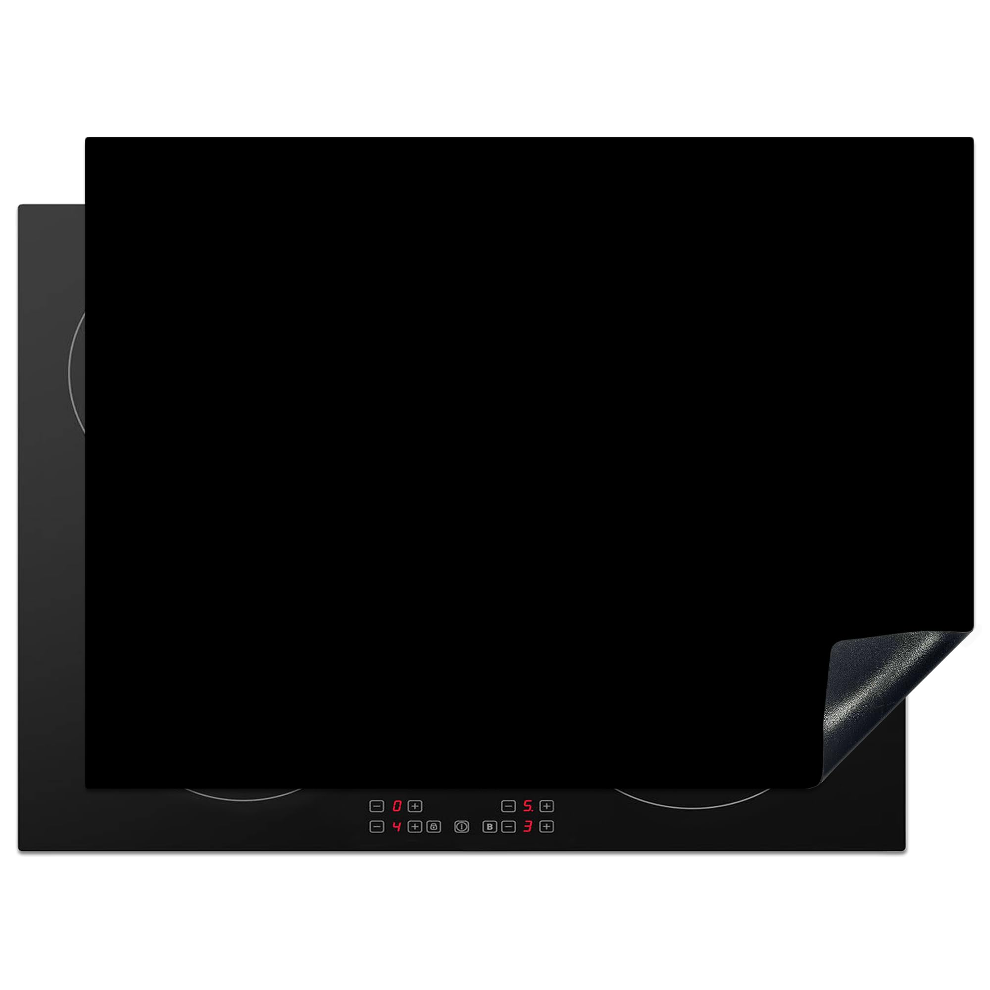 KitchenYeah© Induction Hob Cover Protector Mat 20.5"x27.6" / 70x52 cm Kitchen Universal Ceramic Covers for Electric Cookers Vinyl Black - Solid - Brand