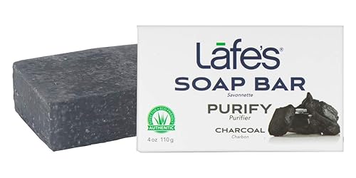 Lafes Natural Body Care Carbón Jabón Jabón prensado en frío vegano barra nutritiva 4oz