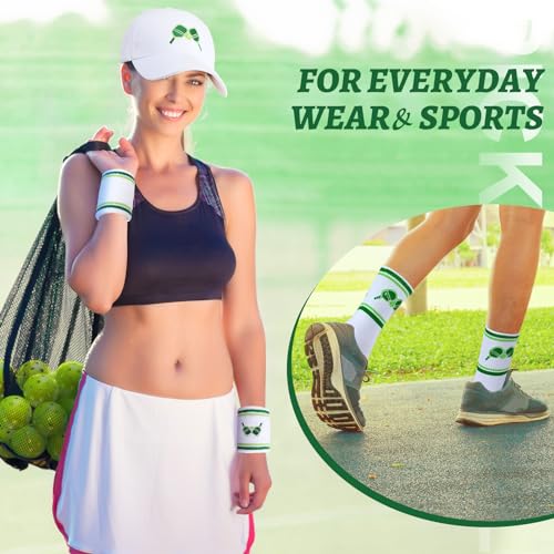 Panitay 4 Pack Funny Dink Ball Lover Gifts Dink Ball Hats Sports Wrist Head Sweatbands and Novelty Socks for Men Women3