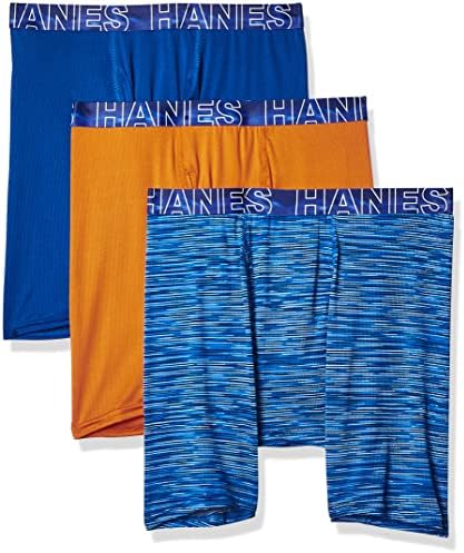 Hanes mens X-temp 4-way Performance Stretch Mesh Boxer Brief Boxer Briefs (pack of 3)