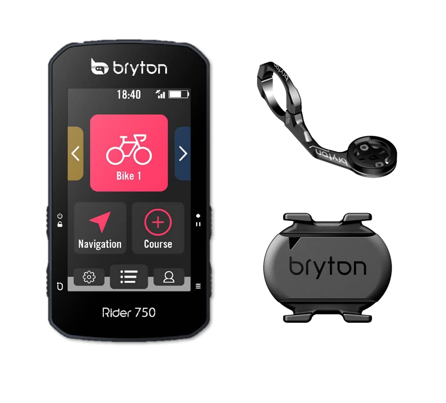 Bryton Rider 750E Cadence Sensor Bundle, GPS Cycle Computer Includes Bryton Smart Cadence Sensor.