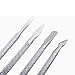 4 PC/set Double Ended Nail Pusher Romover Cuticle Manicure Pedicure Nail Cleaner (Silver)