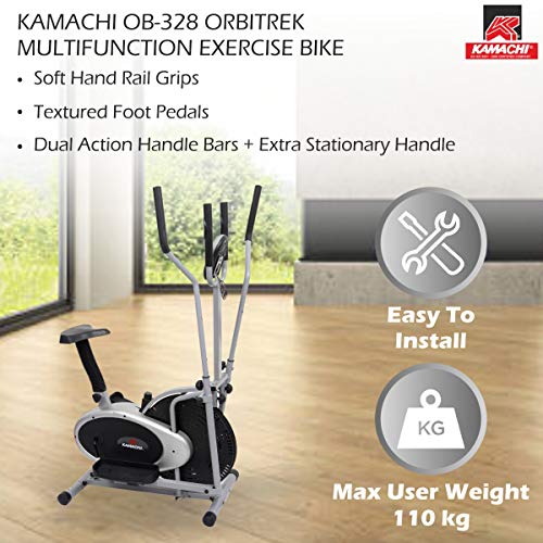 Image of Kamachi OB-328 Orbitrek Multifunction Exercise Bike, Dual Action Handles