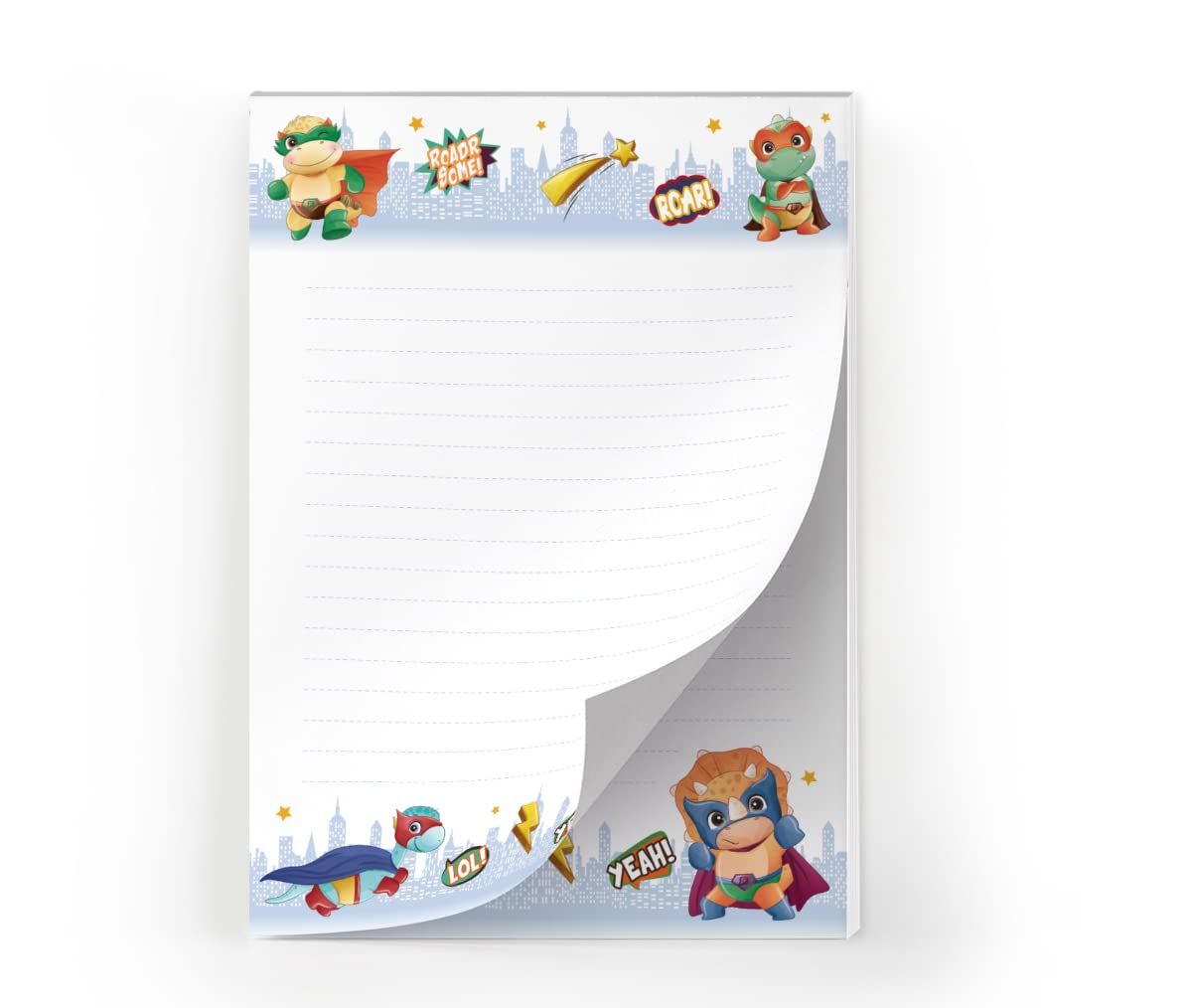 Bloc Papier à Lettres Dinosaures Avec Enveloppes - 25 Feuilles A5 + 15 Enveloppes C6 Pour Enfants