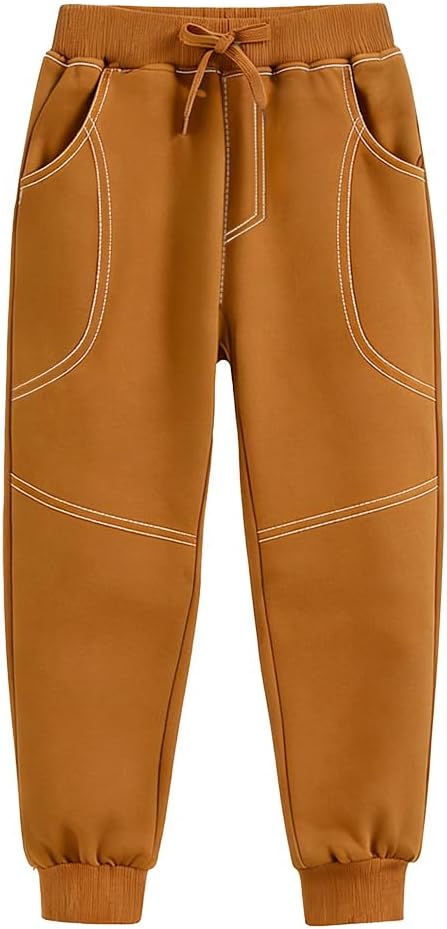 SHOOYING Boy's Baggy Cotton Sweatpants Casual Elastic Joggers Pants, 4-16 Years