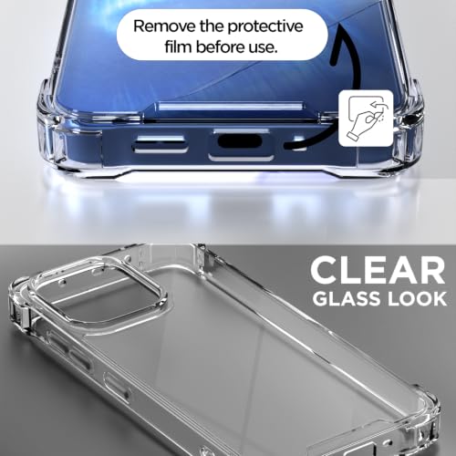 Image of Outlouders Back Cover for Oppo Reno 15 5G / Oppo Reno 15C 5G Clear Transparent PC + TPU Bumper Case with Raised Edges for Shockproof Protection (Transparent)