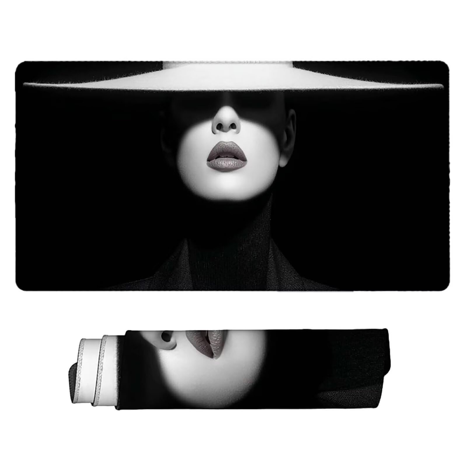 Tappetino Mouse XXL 1000x500mm Nero Mousepad Donna Tappetino Scrivania Grande, con base in Gomma Antiscivolo, Impermeabile Sottomano Scrivania per Computer, Ufficio, Accessori Gaming Mouse Pad 5-3394t