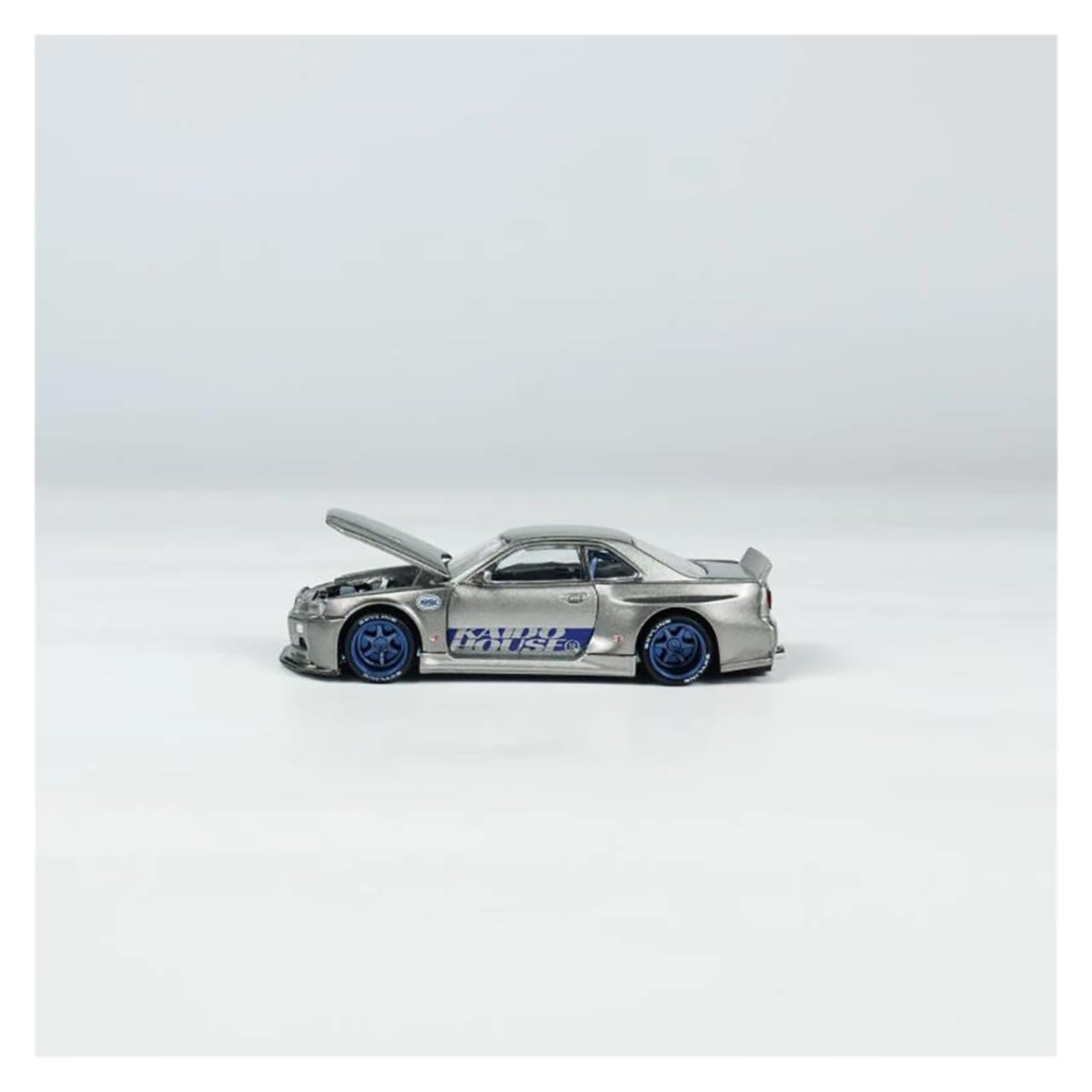 Metallo Scala Replica 1 64 Per Nissan Gtr R34 Modello di auto simulata pressofuso Collezione decorazioni per la casa Hobby Veicoli Giochi Set